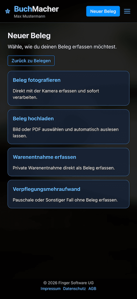Belege erfassen Mobile